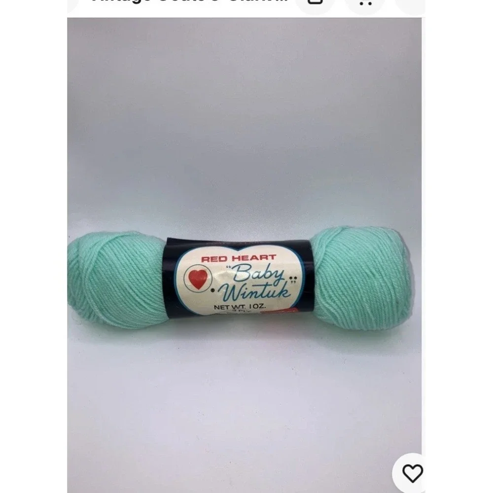 Vintage Coats & Clark's Red Heart Baby Wintuk 2oz 3 ply Color 680 Pastel Green
